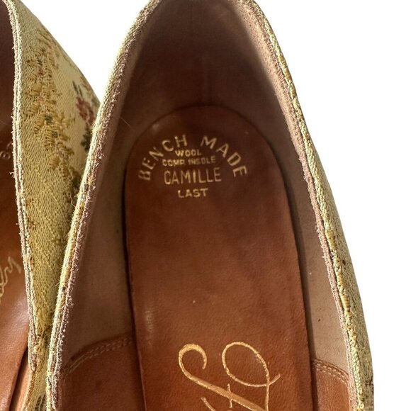 Vintage 1950s‎ Frittori Italy Floral Brocade Heels, Hand made - Picture 15 of 16